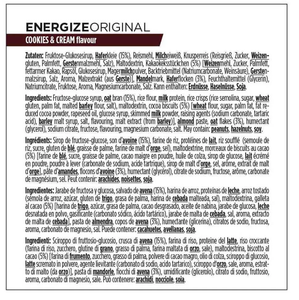 Powerbar Barra Energética Energizante Original Galletas Crema 55g