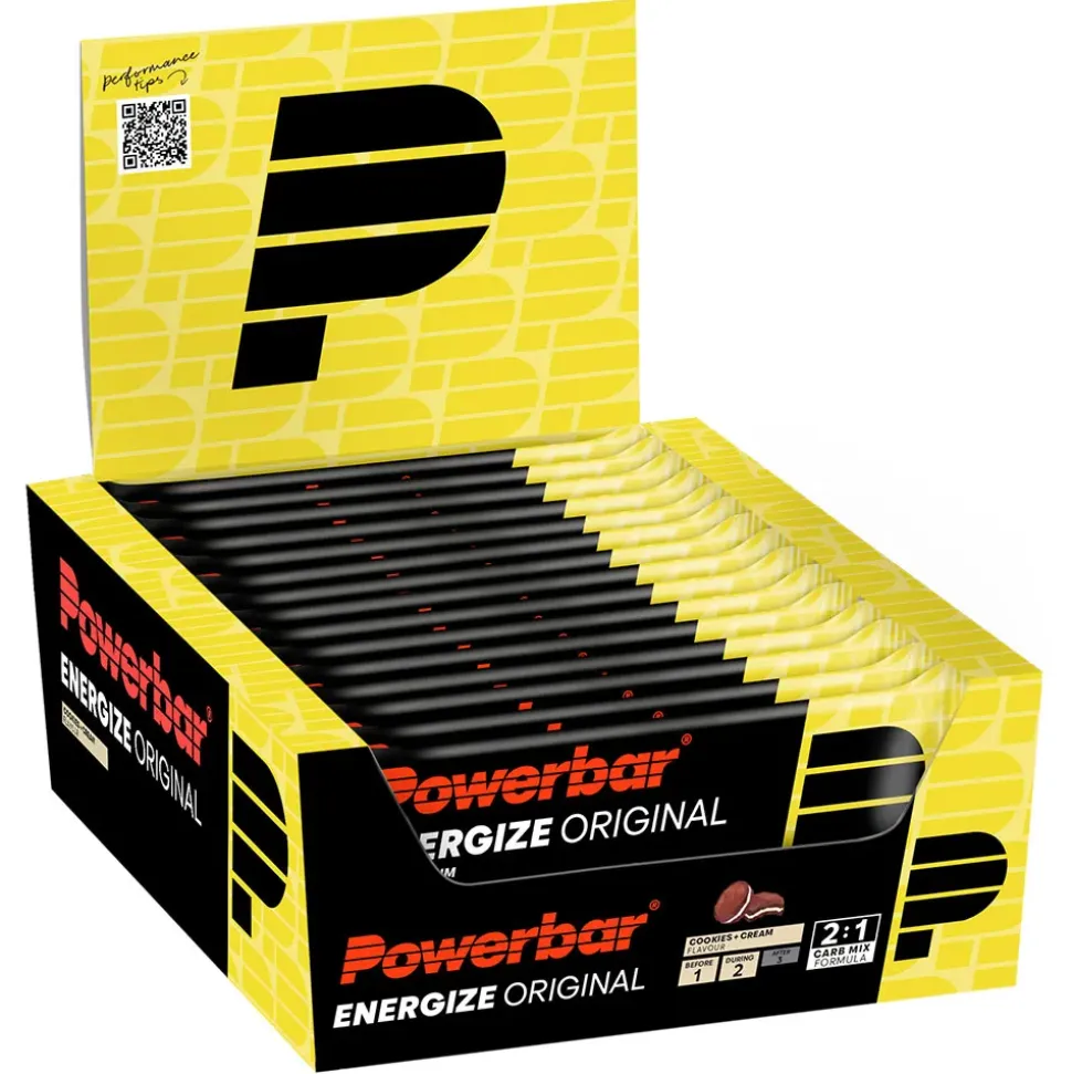 Powerbar Caja de Barras Energéticas Energize Original Galleta Crema 55g 15 unidades