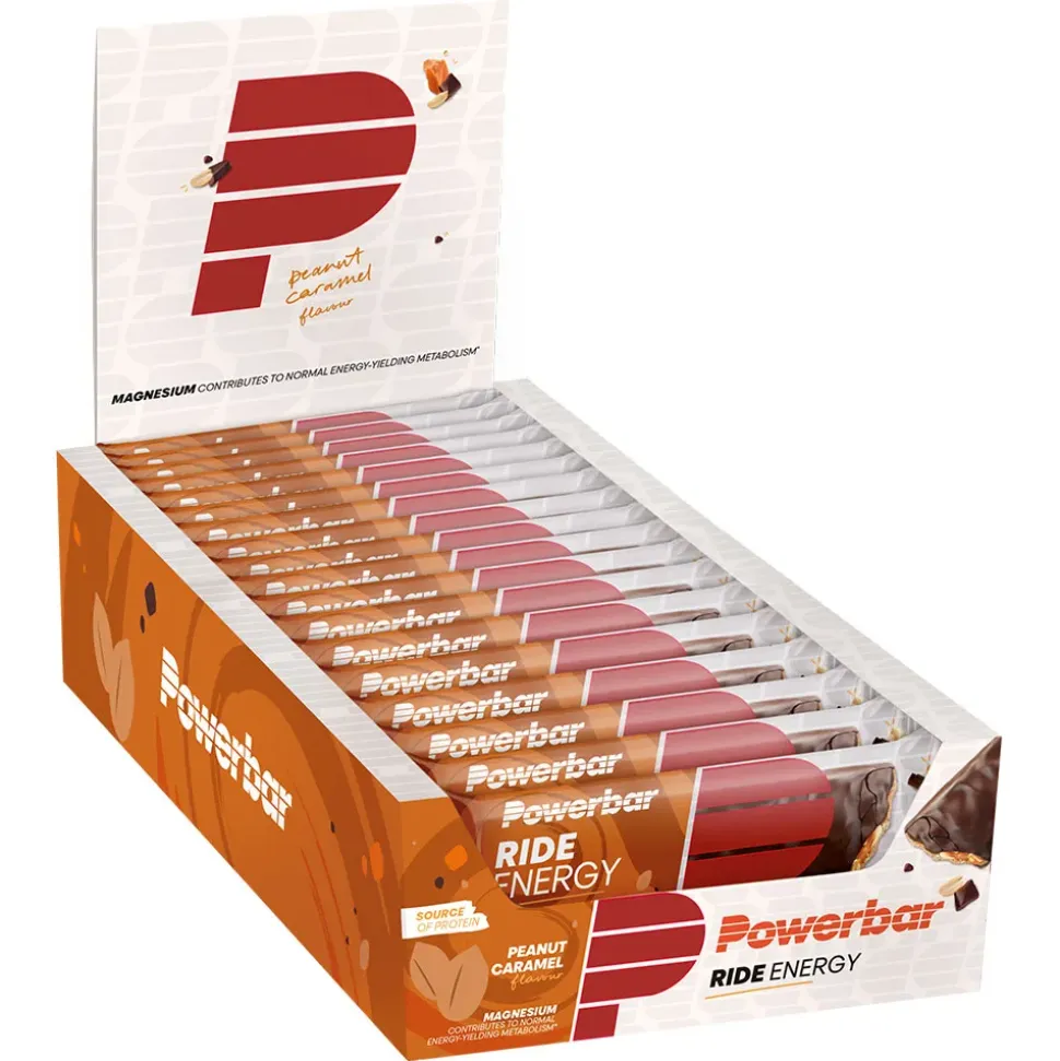 Powerbar Caja de barritas energéticas Ride Cacahuete y caramelo 55g 18 unidades