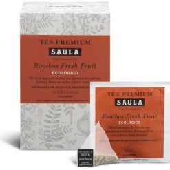 Saula Infusión de pirámides de frutas frescas de Rooibos 20 unidades