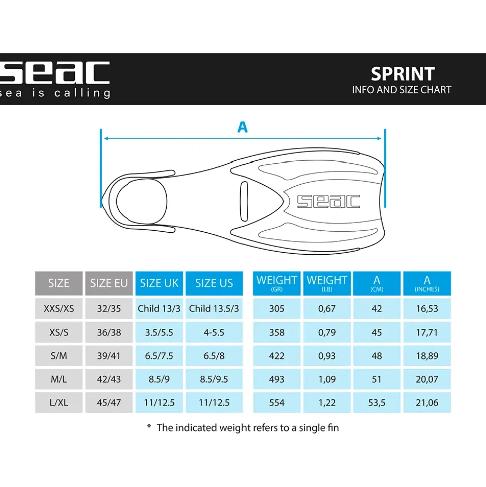 SEAC Aletas de buceo Sprint