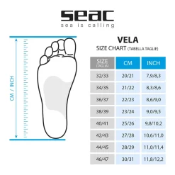 SEAC Aletas de natación Vela
