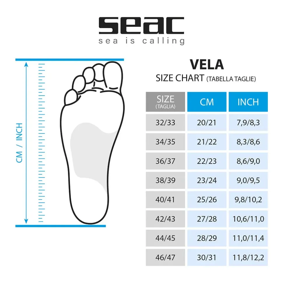 SEAC Aletas de natación Vela