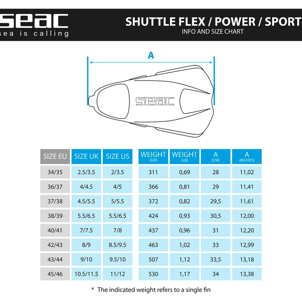 SEAC Aletas Shuttle Sport