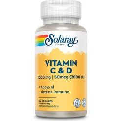 Solaray Vitamina C 1000mgr + D 2000UI 60 unidades