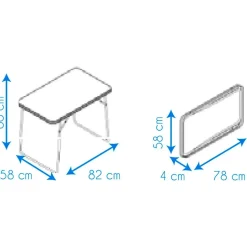 Solenny Mesa plegable para camping Durolac 82x58x66 cm