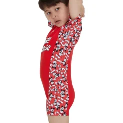 Speedo Shorty UV manga corta cremallera trasera Disney Mickey Mouse All-In-One