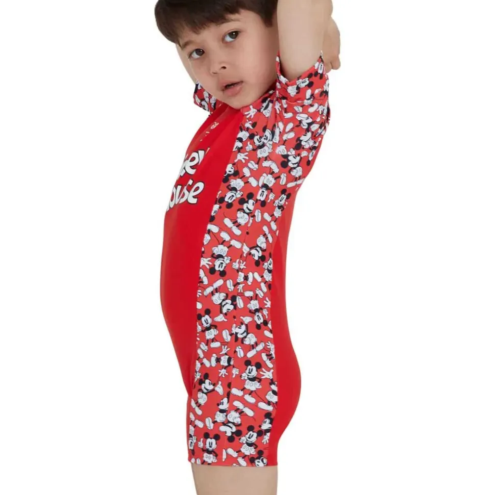 Speedo Shorty UV manga corta cremallera trasera Disney Mickey Mouse All-In-One