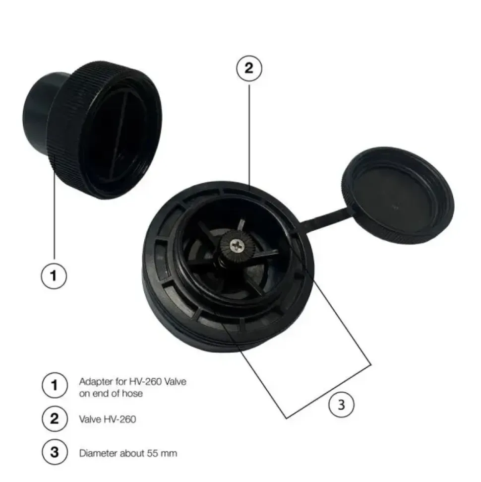Spinera Latiguillo 2m with hv260 valve fittings 40mm epdm