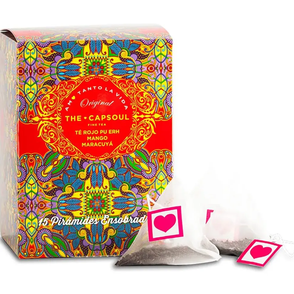 The Capsoul Té Red Tea Mango & Passion Fruit Pyramids 15 unidades