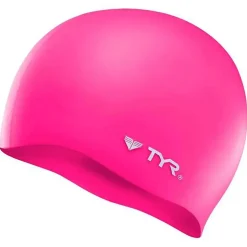 TYR Gorro de natación Wrinkle Free Silicone Fl Pink
