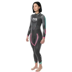 TYR Traje de neopreno de manga larga para mujer Hurricane CAT-5