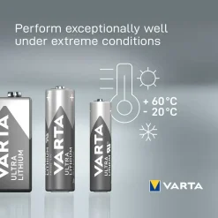 Varta Batería de litio 6106301404 LR06 AA 4 unidades