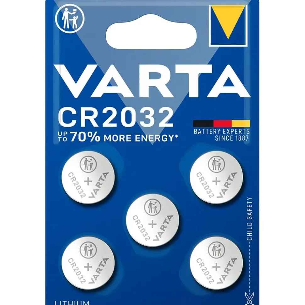 Varta Pila de botón CR2032 5 unidades