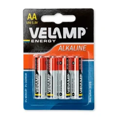 Velamp Pila alcalina AA Stilo 1.5V 4 unidades