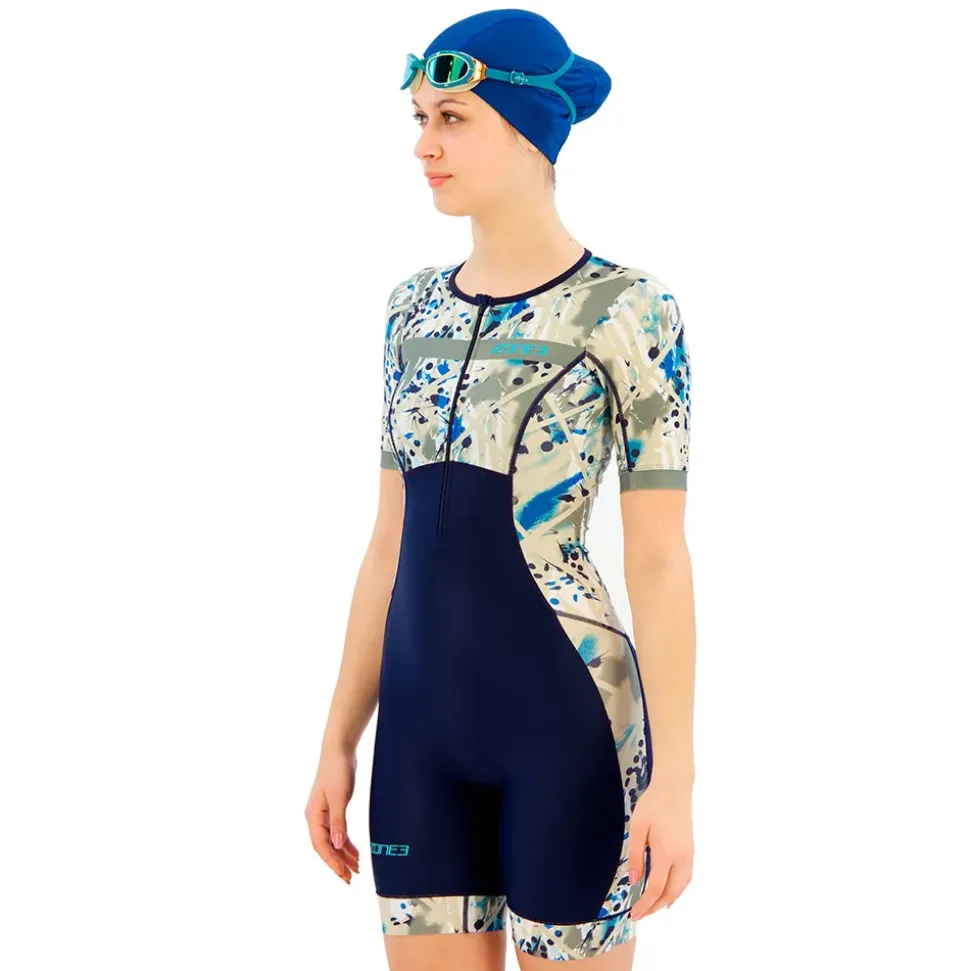 ZONE3 Traje de triatlón de manga corta Activate+ Sand Storm