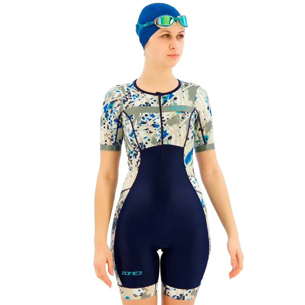 ZONE3 Traje de triatlón de manga corta Activate+ Sand Storm